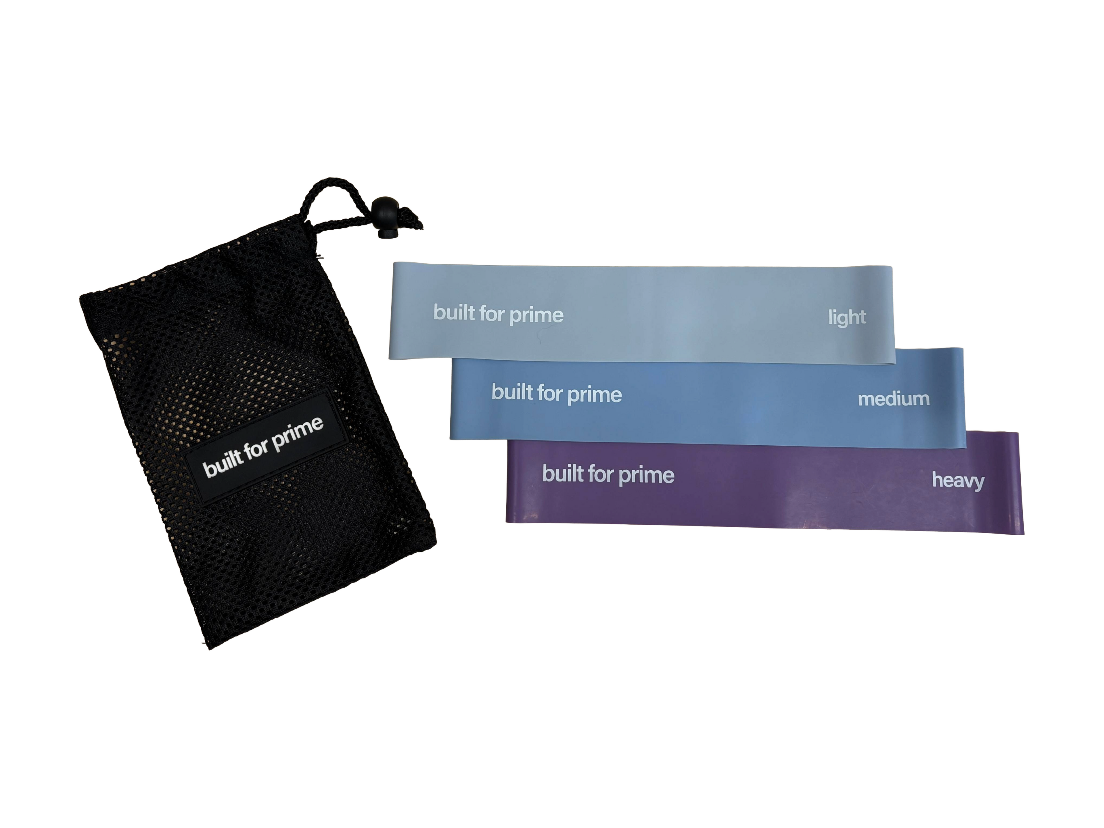 Mini Resistance Bands 3 Pack - Light, Medium, Heavy Resistance